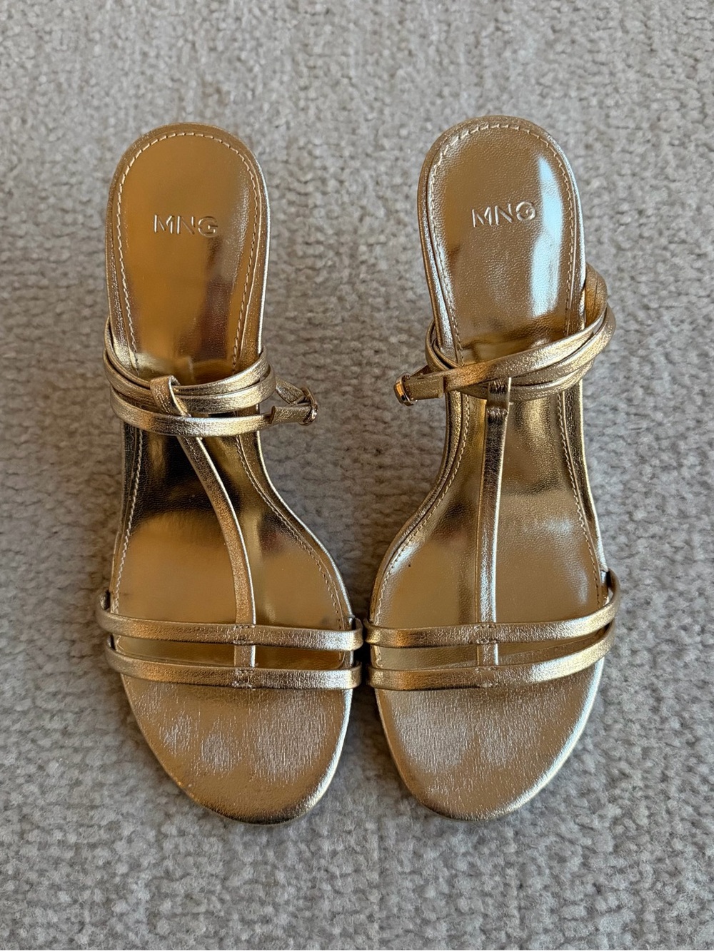 Mango Ankle-Cuff Heeled Sandals